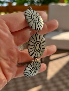 Vintage Alice Seely 2000 Signed Pewter Chevron Panel Link Bracelet Toggle Clasp